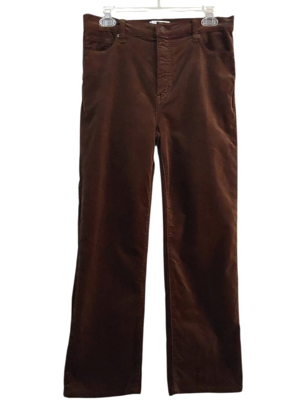 Frame NWOT Le Sleek Straight Corduroy High-Rise Crop Ankle Pants Brown - 29x28 - Picture 4 of 11